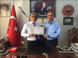 Avrasya Okçuluk Müsabakaları´na katkı sunan Doğan´a teşekkür belgesi