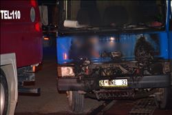 Meydan mahallesinde  kargo kamyonu kundaklandı