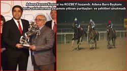 ADANA BAROSU KOŞUSU`NU KOZBEYİ KAZANDI.