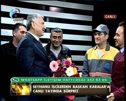 KARALAR´A ‘CANLI YAYINDA´ ZAMLI MAAŞ TEŞEKKÜRÜ 