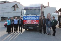 Suriye Sınırına Çetinkaya´dan Bir Tır Gıda Yardımı