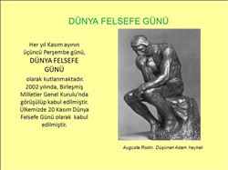 ANKARA´DA DÜNYA FELSEFE GÜNÜ ETKİNLİĞİ