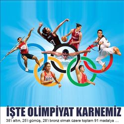 OLİMPİYATLARDA BU GÜNE KADAR 91 MADALYA KAZANDIK