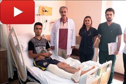 Dünyada ilk kez uygulanan yöntemle bacağı kesilmekten kurtuldu  