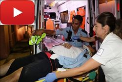  Uygulama yapan polise çarpıp kaçtı  